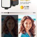 Upgraded Vlogging Kit w/Wireless Lavalier Microphone,YouTube Kit for iPhone and Smartphone w/59” Retractable Tripod,Automatic Switch Phone Clamp,Content Creator Gear for TikTok(Vlog K5)