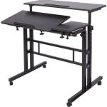 PRODESK Wheels Mobile Adjustable Laptop Computer Desk Car - Black