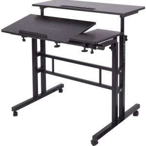 PRODESK Wheels Mobile Adjustable Laptop Computer Desk Car - Black