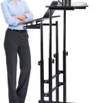 PRODESK Wheels Mobile Adjustable Laptop Computer Desk Car - Black