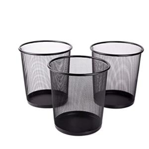 Waste Paper Bin - Black - 3 Piece