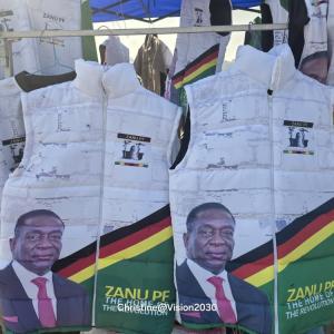 Official ZANU PF Party Regalia bomber sleeveless jacket